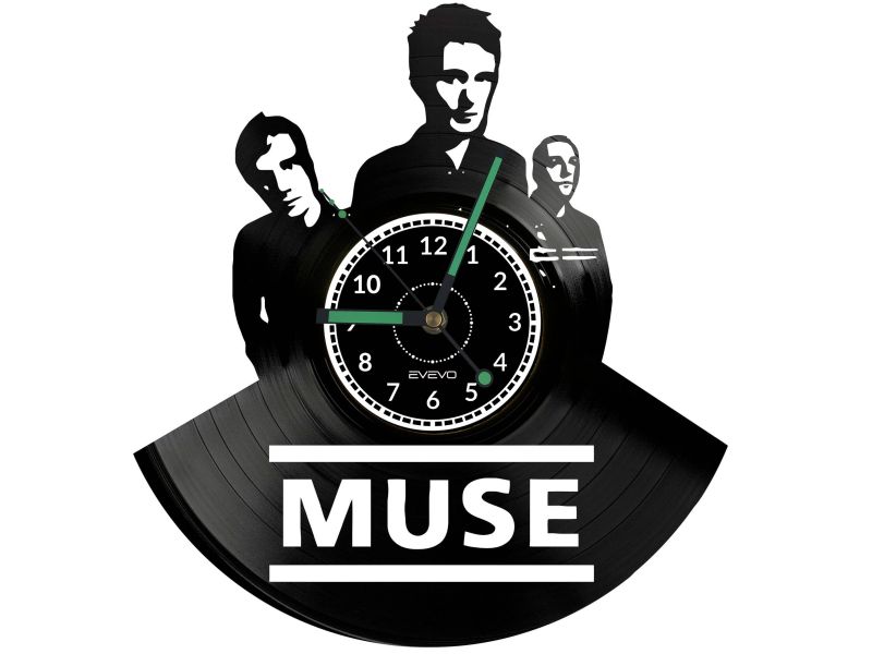 Muse Vinyl Zegar Ścienny Płyta Winylowa Nowoczesny Dekoracyjny Na Prezent Urodziny