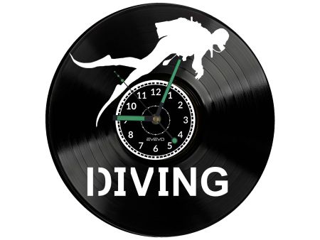 Diving Vinyl Zegar Ścienny Płyta Winylowa Nowoczesny Dekoracyjny Na Prezent Urodziny