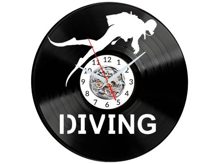 Diving Vinyl Zegar Ścienny Płyta Winylowa Nowoczesny Dekoracyjny Na Prezent Urodziny