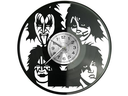 Kiss Vinyl Zegar Ścienny Płyta Winylowa Nowoczesny Dekoracyjny Na Prezent Urodziny