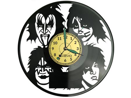 Kiss Vinyl Zegar Ścienny Płyta Winylowa Nowoczesny Dekoracyjny Na Prezent Urodziny