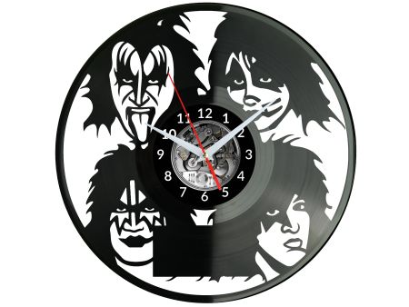 Kiss Vinyl Zegar Ścienny Płyta Winylowa Nowoczesny Dekoracyjny Na Prezent Urodziny