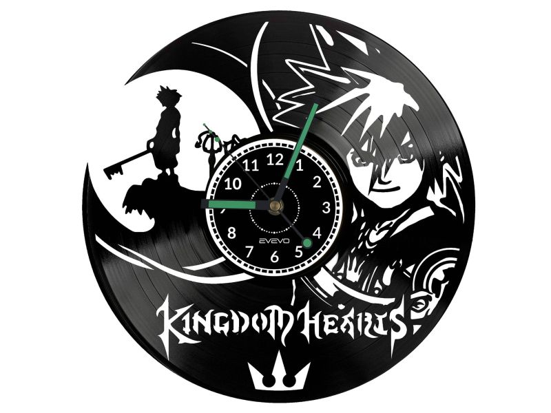 Kingdom Hearts Vinyl Zegar Ścienny Płyta Winylowa Nowoczesny Dekoracyjny Na Prezent Urodziny