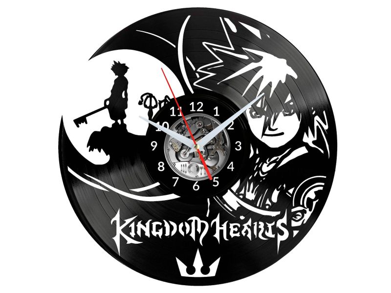 Kingdom Hearts Vinyl Zegar Ścienny Płyta Winylowa Nowoczesny Dekoracyjny Na Prezent Urodziny