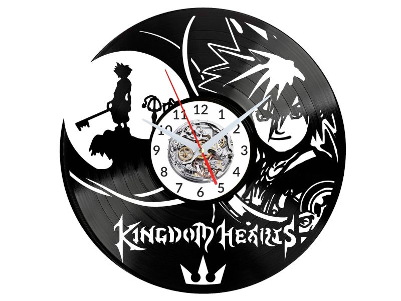 Kingdom Hearts Vinyl Zegar Ścienny Płyta Winylowa Nowoczesny Dekoracyjny Na Prezent Urodziny