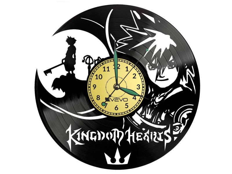 Kingdom Hearts Vinyl Zegar Ścienny Płyta Winylowa Nowoczesny Dekoracyjny Na Prezent Urodziny