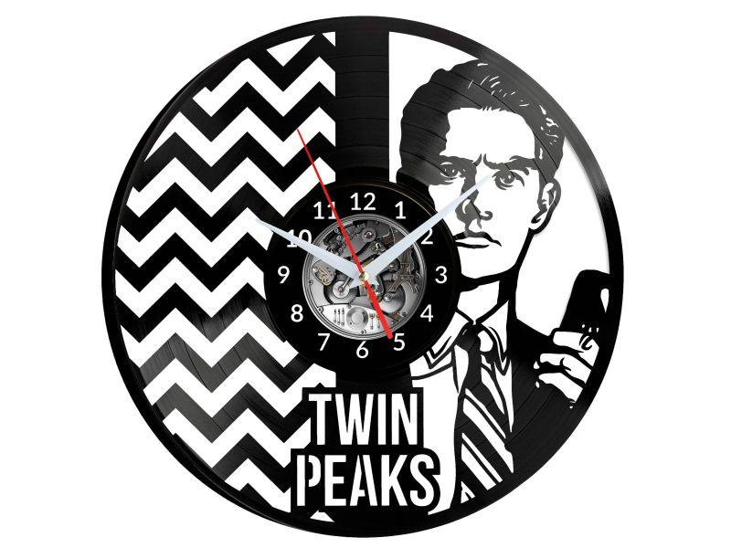 Twin Peaks Vinyl Zegar Ścienny Płyta Winylowa Nowoczesny Dekoracyjny Na Prezent Urodziny