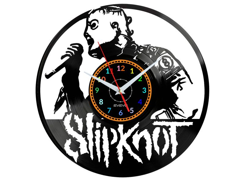 Slipknot Vinyl Zegar Ścienny Płyta Winylowa Nowoczesny Dekoracyjny Na Prezent Urodziny