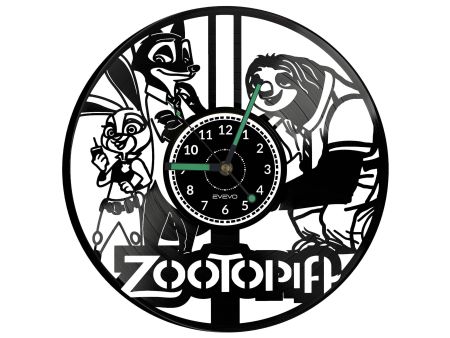 Zootopia Vinyl Zegar Ścienny Płyta Winylowa Nowoczesny Dekoracyjny Na Prezent Urodziny