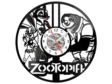 Zootopia Vinyl Zegar Ścienny Płyta Winylowa Nowoczesny Dekoracyjny Na Prezent Urodziny