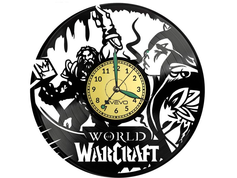 World Of Warcraft Vinyl Zegar Ścienny Płyta Winylowa Nowoczesny Dekoracyjny Na Prezent Urodziny