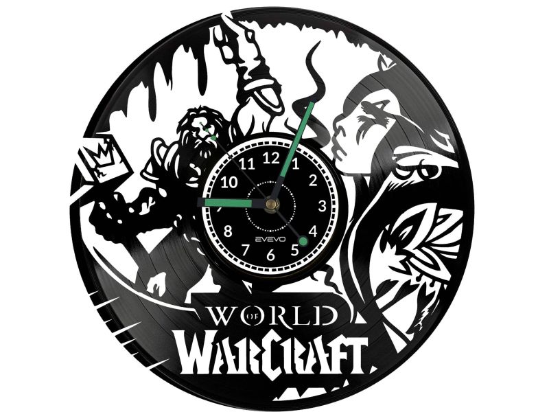 World Of Warcraft Vinyl Zegar Ścienny Płyta Winylowa Nowoczesny Dekoracyjny Na Prezent Urodziny