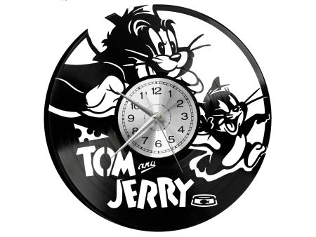 Tom And Jerry Vinyl Zegar Ścienny Płyta Winylowa Nowoczesny Dekoracyjny Na Prezent Urodziny