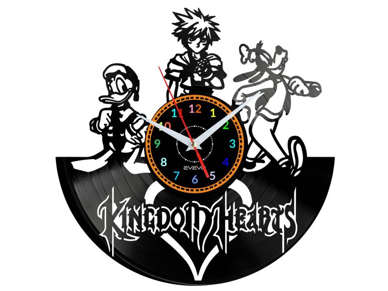 Kingdom Hearts Vinyl Zegar Ścienny Płyta Winylowa Nowoczesny Dekoracyjny Na Prezent Urodziny