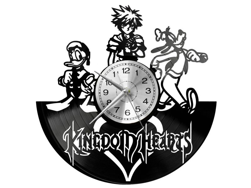 Kingdom Hearts Vinyl Zegar Ścienny Płyta Winylowa Nowoczesny Dekoracyjny Na Prezent Urodziny