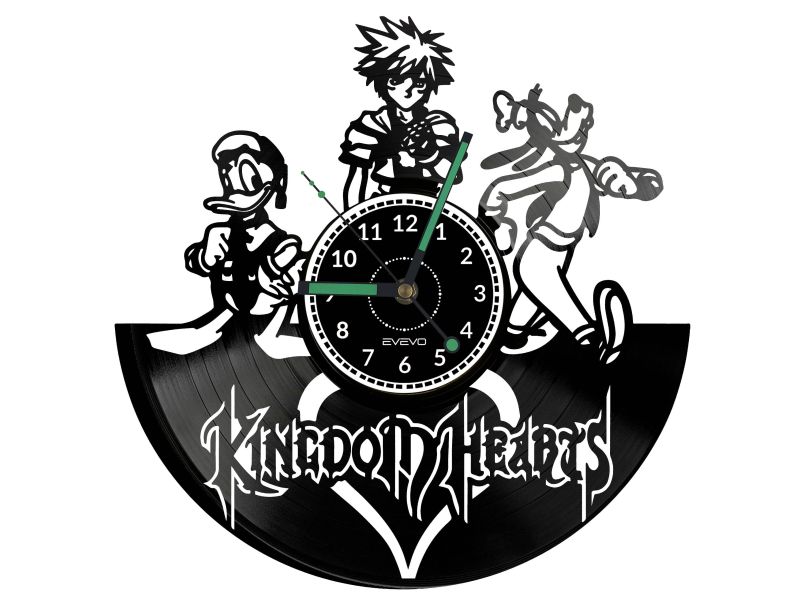 Kingdom Hearts Vinyl Zegar Ścienny Płyta Winylowa Nowoczesny Dekoracyjny Na Prezent Urodziny