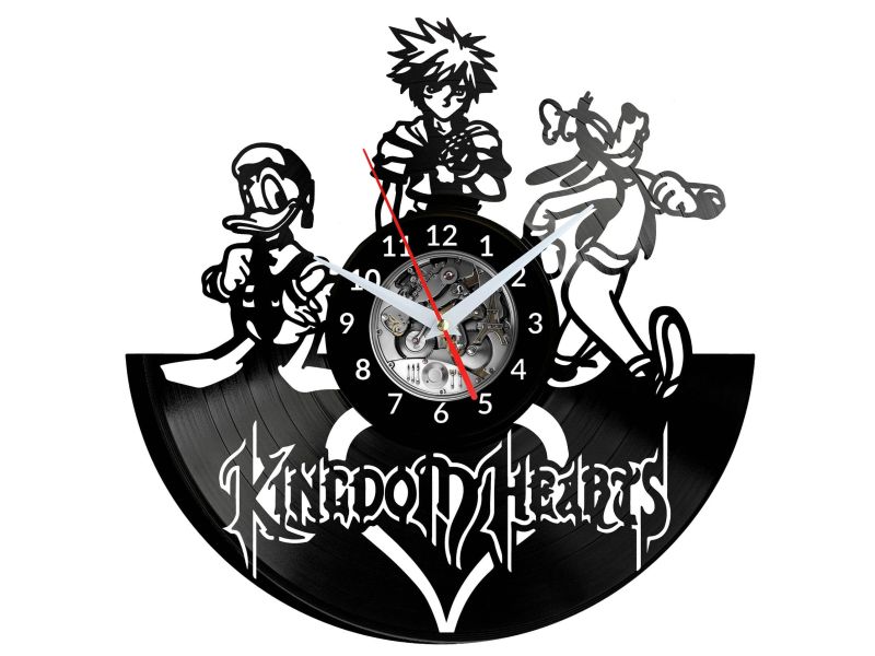 Kingdom Hearts Vinyl Zegar Ścienny Płyta Winylowa Nowoczesny Dekoracyjny Na Prezent Urodziny