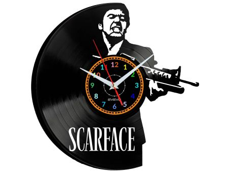 Scarface Vinyl Zegar Ścienny Płyta Winylowa Nowoczesny Dekoracyjny Na Prezent Urodziny