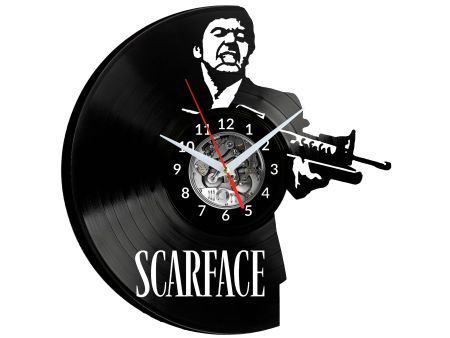 Scarface Vinyl Zegar Ścienny Płyta Winylowa Nowoczesny Dekoracyjny Na Prezent Urodziny