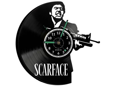 Scarface Vinyl Zegar Ścienny Płyta Winylowa Nowoczesny Dekoracyjny Na Prezent Urodziny