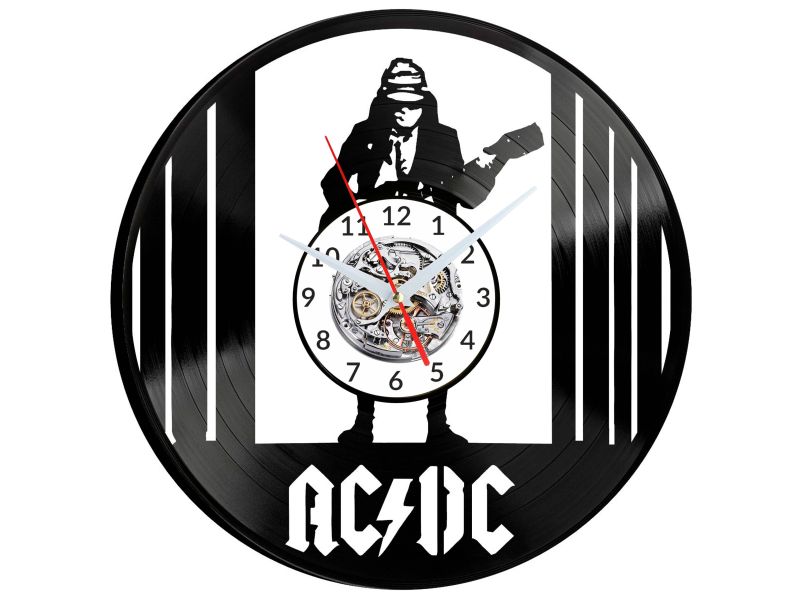 ACDC Vinyl Zegar Ścienny Płyta Winylowa Nowoczesny Dekoracyjny Na Prezent Urodziny