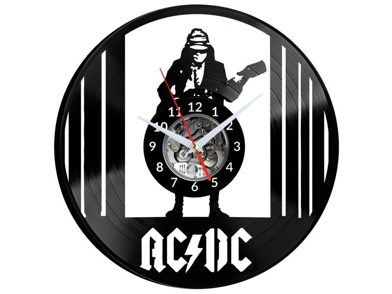 ACDC Vinyl Zegar Ścienny Płyta Winylowa Nowoczesny Dekoracyjny Na Prezent Urodziny