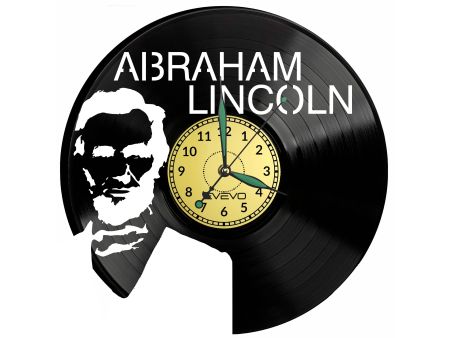 Abraham Lincoln Vinyl Zegar Ścienny Płyta Winylowa Nowoczesny Dekoracyjny Na Prezent Urodziny