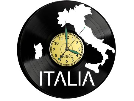 Italia Vinyl Zegar Ścienny Płyta Winylowa Nowoczesny Dekoracyjny Na Prezent Urodziny