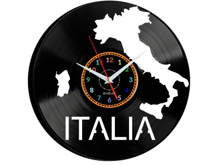 Italia Vinyl Zegar Ścienny Płyta Winylowa Nowoczesny Dekoracyjny Na Prezent Urodziny