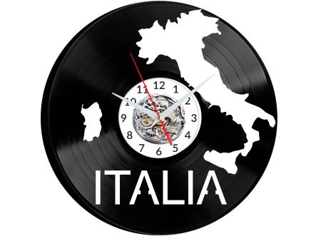 Italia Vinyl Zegar Ścienny Płyta Winylowa Nowoczesny Dekoracyjny Na Prezent Urodziny