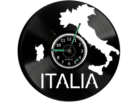 Italia Vinyl Zegar Ścienny Płyta Winylowa Nowoczesny Dekoracyjny Na Prezent Urodziny