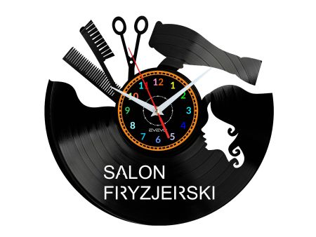 Salon Fryzjerski Vinyl Zegar Ścienny Płyta Winylowa Nowoczesny Dekoracyjny Na Prezent Urodziny