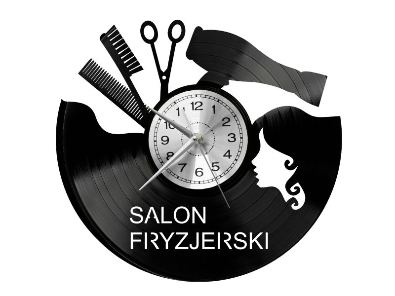 Salon Fryzjerski Vinyl Zegar Ścienny Płyta Winylowa Nowoczesny Dekoracyjny Na Prezent Urodziny