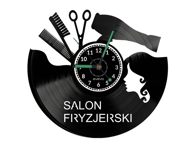 Salon Fryzjerski Vinyl Zegar Ścienny Płyta Winylowa Nowoczesny Dekoracyjny Na Prezent Urodziny