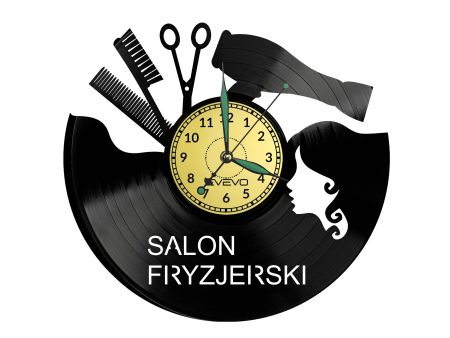 Salon Fryzjerski Vinyl Zegar Ścienny Płyta Winylowa Nowoczesny Dekoracyjny Na Prezent Urodziny