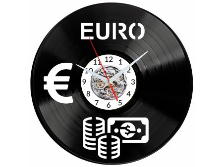 Euro Waluta Vinyl Zegar Ścienny Płyta Winylowa Nowoczesny Dekoracyjny Na Prezent Urodziny