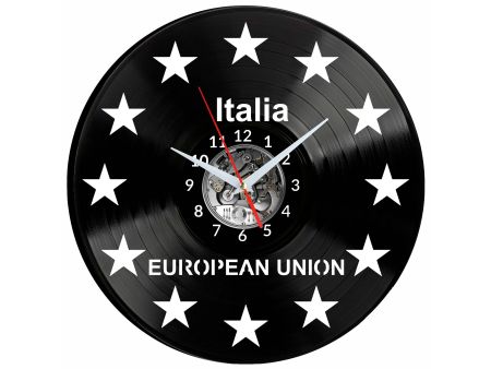 Unia Europejska Włochy Vinyl Zegar Ścienny Płyta Winylowa Nowoczesny Dekoracyjny Na Prezent Urodziny