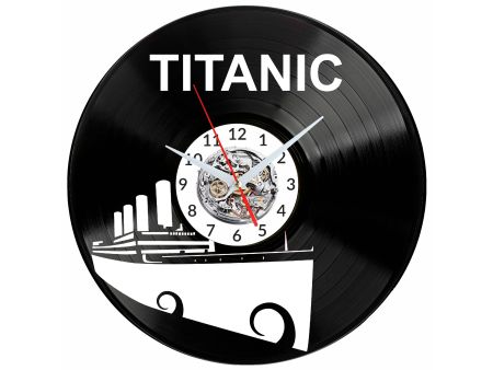 Titanic Vinyl Zegar Ścienny Płyta Winylowa Nowoczesny Dekoracyjny Na Prezent Urodziny