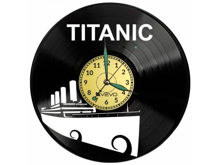 Titanic Vinyl Zegar Ścienny Płyta Winylowa Nowoczesny Dekoracyjny Na Prezent Urodziny