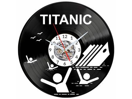 Titanic Vinyl Zegar Ścienny Płyta Winylowa Nowoczesny Dekoracyjny Na Prezent Urodziny