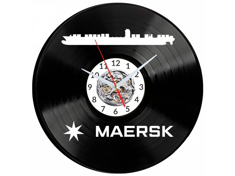 Maersk MS Emma Vinyl Zegar Ścienny Płyta Winylowa Nowoczesny Dekoracyjny Na Prezent Urodziny