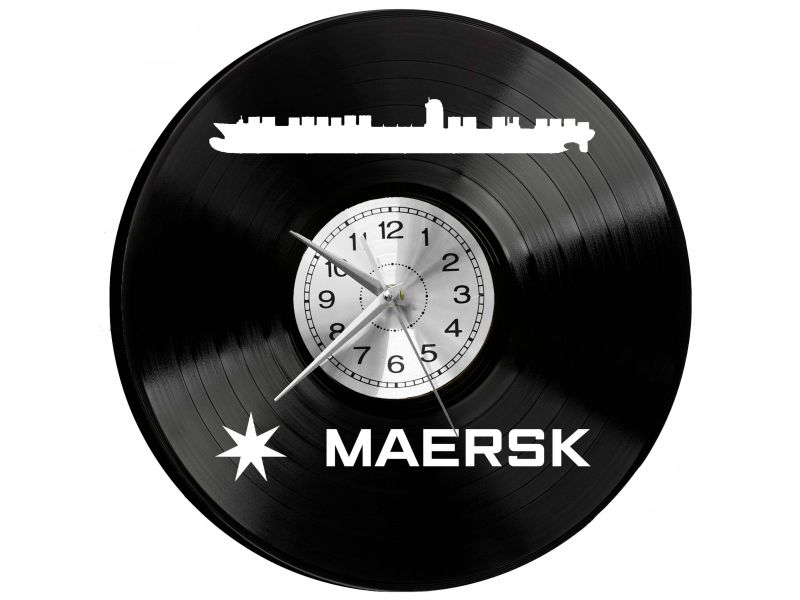 Maersk MS Emma Vinyl Zegar Ścienny Płyta Winylowa Nowoczesny Dekoracyjny Na Prezent Urodziny