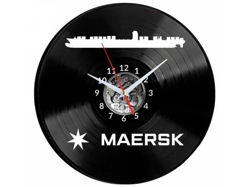 Maersk MS Emma Vinyl Zegar Ścienny Płyta Winylowa Nowoczesny Dekoracyjny Na Prezent Urodziny