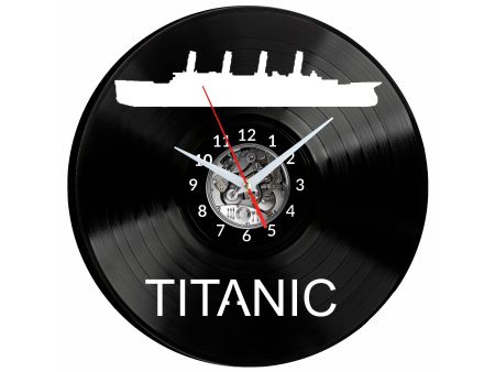 Titanic Vinyl Zegar Ścienny Płyta Winylowa Nowoczesny Dekoracyjny Na Prezent Urodziny