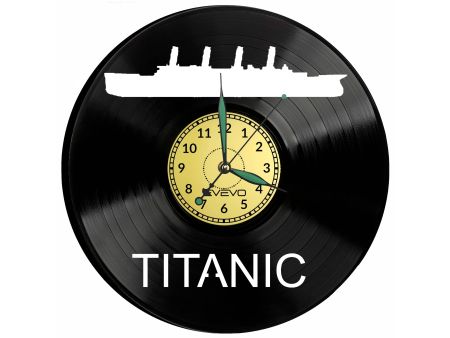 Titanic Vinyl Zegar Ścienny Płyta Winylowa Nowoczesny Dekoracyjny Na Prezent Urodziny