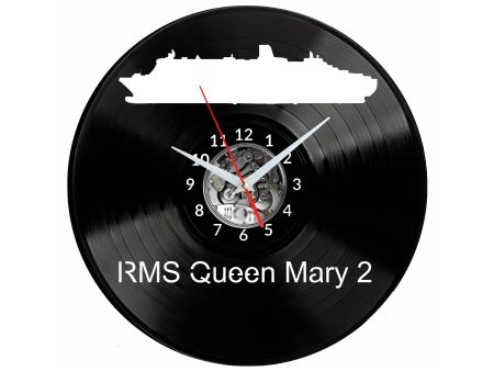 RMS Queen Mary 2 Vinyl Zegar Ścienny Płyta Winylowa Nowoczesny Dekoracyjny Na Prezent Urodziny