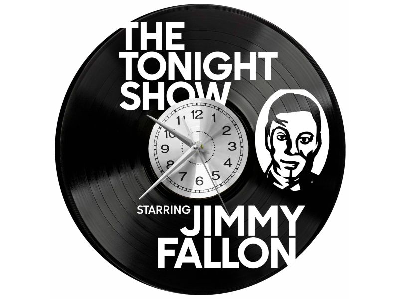 The Tonight Show Jimmy Fallon Vinyl Zegar Ścienny Płyta Winylowa Nowoczesny Dekoracyjny Na Prezent Urodziny