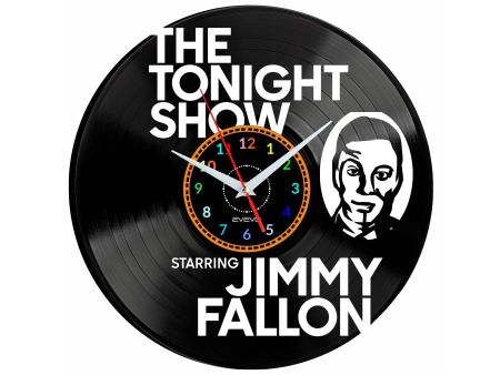 The Tonight Show Jimmy Fallon Vinyl Zegar Ścienny Płyta Winylowa Nowoczesny Dekoracyjny Na Prezent Urodziny