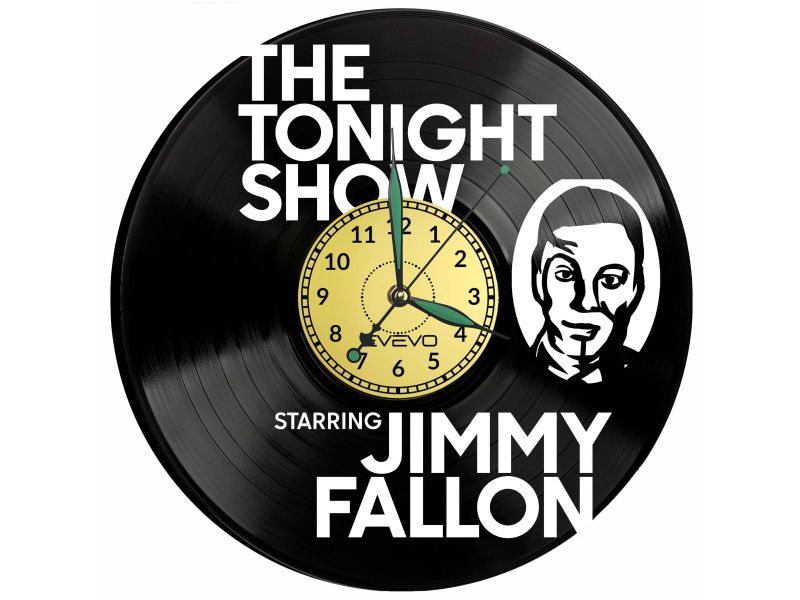 The Tonight Show Jimmy Fallon Vinyl Zegar Ścienny Płyta Winylowa Nowoczesny Dekoracyjny Na Prezent Urodziny