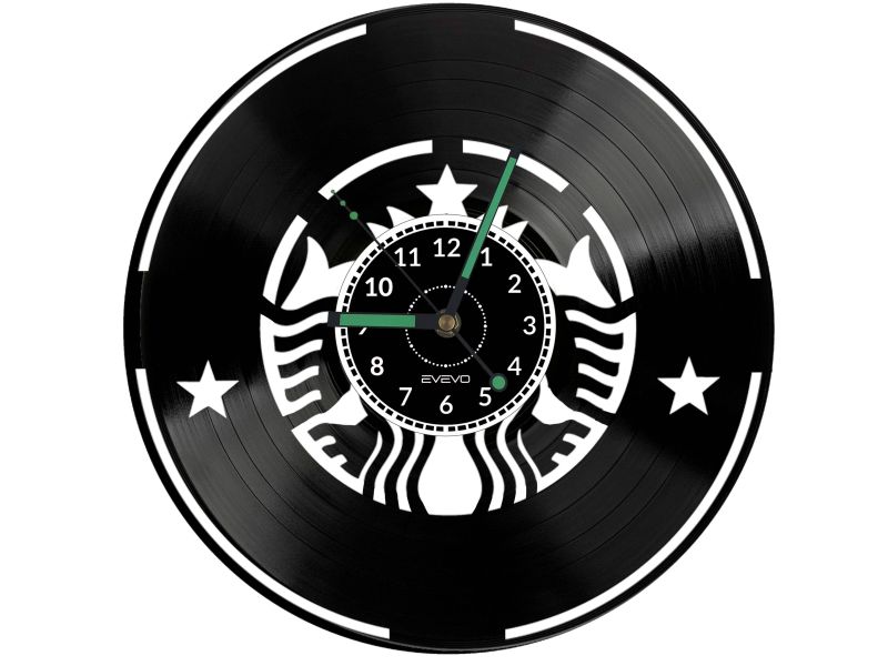 Starbucks Vinyl Zegar Ścienny Płyta Winylowa Nowoczesny Dekoracyjny Na Prezent Urodziny